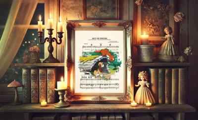 The Fox and the Hound Tod and Copper by the Log Splatter Disney Sheet Music Art Print - Etsy