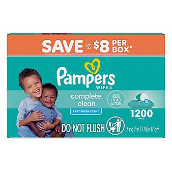 Pampers Baby Clean Wipes - Fresh Scent, 15 pk./1200 wipes | BJs Wholesale Club
