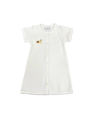 Squiggles Mini Pony SS Daygown with Blue Trim