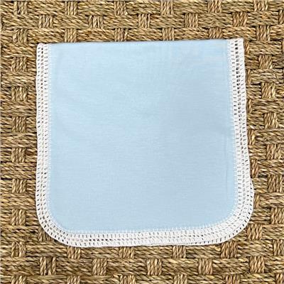Auraluz Knit Burp Cloth with Picot Trim