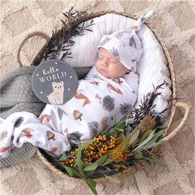 Living Textiles - Newborn Hello World Gift Set, Forest Retreat