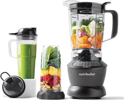 Nutribullet Hot and Cold Blender Combo Charcoal Grey - Includes Powerful 1200W Base, 3 Cups in Varying Sizes, 2 Flip Top Lids for On The Go & 1.8L Ble