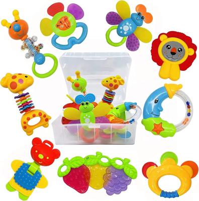 Amazon.com: AIVIAI Baby Toys 0-6 Months Infant Toys 0-3 Months Infant Rattles Baby Rattle Teether Toy Set with Storage Box Musical rattles for Newborn