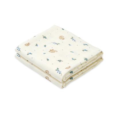 Mulltuch, 2 pack- GOTS - Blueberries