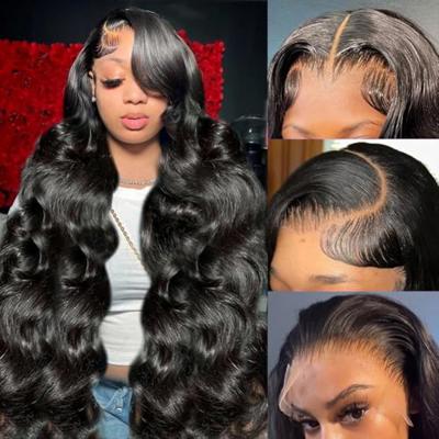 Yamikk 13x6 Body Wave Lace Front Wigs Human Hair Pre Plucked Pre Bleached