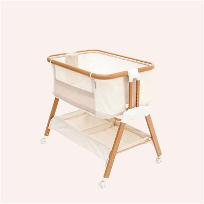 Alfie 2 Bedside Co-Sleeper - Beige/Walnut by Babyrest | the memo – The Memo