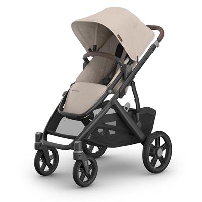 UPPAbaby Vista V3  Single-to-Double Stroller - Ada (Sandstone Melange / Carbon Frame / Chestnut Leat