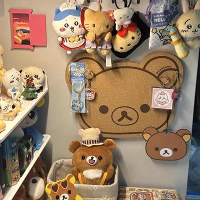 Rilakkuma chiikawa marron cream felt cork board with pins
 – ChicNest