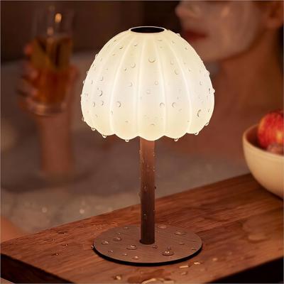 Hifree Rechargeable Waterproof Shower Lamp, IP65 Cordless Touch Dimmable Small Desk Light for Inside Shower, 4500mAh Battery Operated Color Changing T