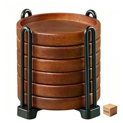 6Pcs Wood Coasters Wooden Drinking Cup Coasters Dining Table Decorative | Shop Today. Get it Tomorrow! | takealot.com