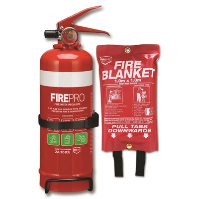 Fire Pro Extinguisher and Blanket Fire Safety Kit - Bunnings Australia