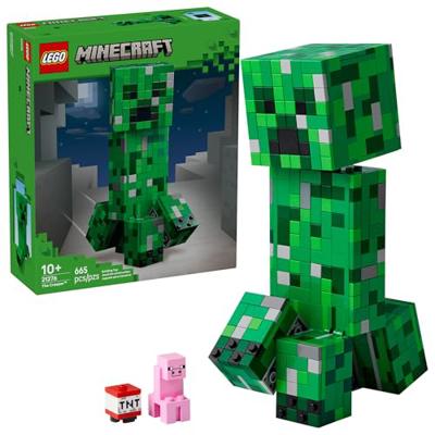 LEGO Minecraft The Creeper Kids Building Toy - Minecraft Toy for Boys & Girls, Ages 10+ - Room Decor for Gamers w/ 1st Version Creeper Minifigure - Gi