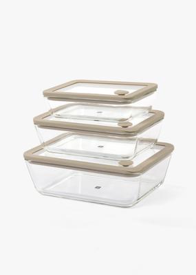 Rectangular Borosilicate Glass Containers 3 Pack | Woolworths.co.za