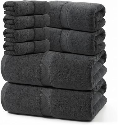 TopikaHome-8pcs Bath Towels Set, 100% Cotton, 500GSM, Large Bathroom Towels : Amazon.co.za: Home & Kitchen