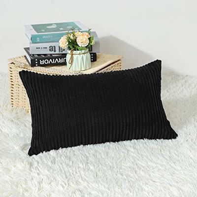 Artscope Cozy Striped Corduroy Pillow Covers Super Soft Decorative Oblong Throw Pillow Covers Case Cushion Covers for Sofa Couch Bedroom Car Decor 12