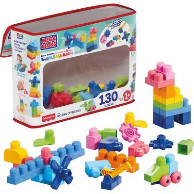 MEGA BLOKS First Builders Big Bag of Blocks Toy Blocks with Storage Bag - 130pc : Target