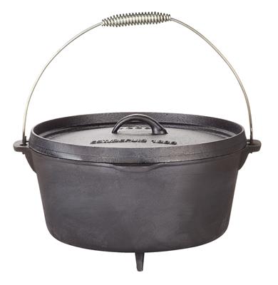 Woods™ Cast Iron Over-Safe Camping Dutch Oven, 7L