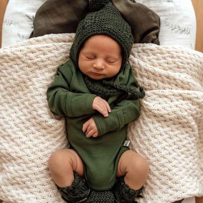 Olive Organic Long Sleeve Bodysuit | Snuggle Hunny