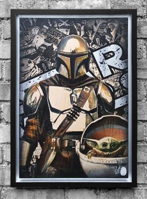 Mando and Grogu Original Variation by Rob Bishop - MP Gallery