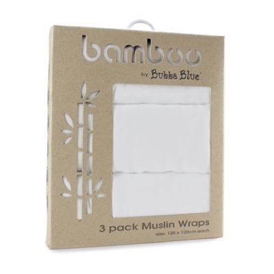 Bubba Blue Bamboo Muslin Wrap 3 Pack Pack | Baby Bunting AU