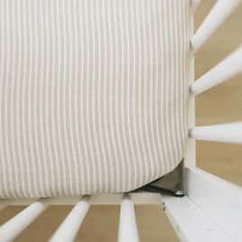 Mebie Baby - Ribbed Bamboo Stretch Crib Sheet (Print) | West Coast Kids