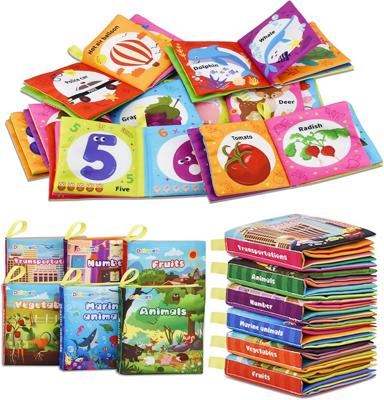 Amazon.com: Dr.Rapeti Soft Cloth Books Baby Books Bath Books 6-Pack for Baby Infant Toddler Kids Crinkle Squeaky Washable Chewable Non-Toxic Early Edu