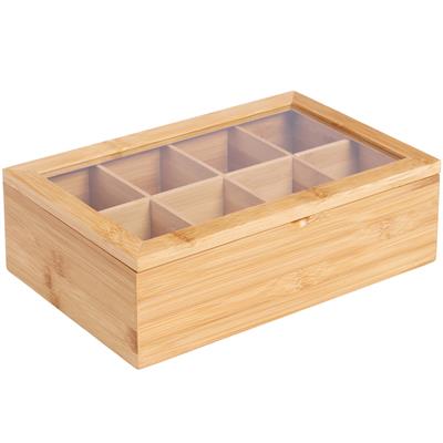 Lifestyle Traders Sherwood 8 Slot Bamboo Tea Box
