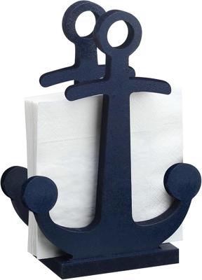 Amazon.com: Reallnaive Vintage Wooden Nautical Anchor Napkin Holder Blue Freestanding Anchor Napkin Holder for Home Restaurant Wedding Supplies Party