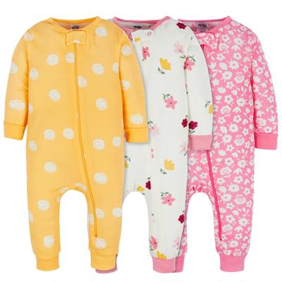 Baby & Toddler Girls 3-Pack Floral Fox Footless Pajamas - Gerber Childrenswear