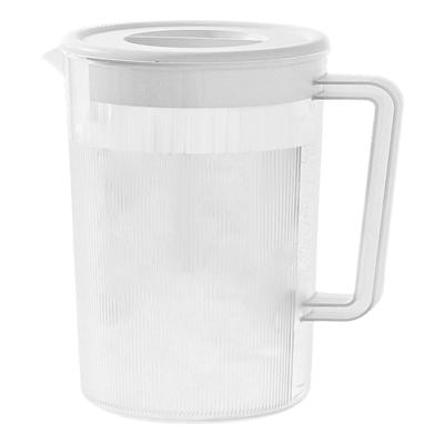 Half Gallon Pitcher with Lid, Ngxiha Bpa-Free Transparent Plastic Beverage Container for Hot/Cold Drinks, Ideal for Iced Tea and Juices (18X12 Cm) - W