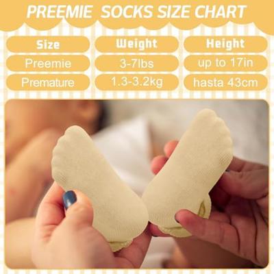 Toulite 12 Pairs Preemie Newborn Baby Ankle Socks Ruffle Turn Cuff Cotton Non-slip Warm Socks for Girls and Boys Infant(Maillard Color,Premature) : Am