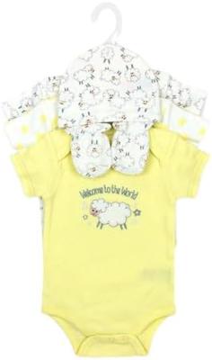 Mothers Choice 3 Bodysuits-Mittens-Hat Set - Welcome To The World - Grey/Yellow : Amazon.co.za: Toys & Games