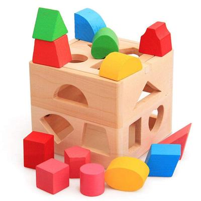 Wooden Cube Educational Toy Box with 13 Colorful Shapes | Shop Today. Get it Tomorrow! | takealot.com