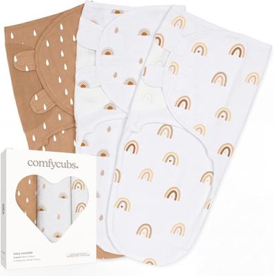 Amazon.com: Comfy Cubs Easy Swaddle Blanket, 3 Pack - 100% Cotton Newborn Wrap, Small for 0-3 Months Infants, Breathable and Durable Sleep Sack for Ba