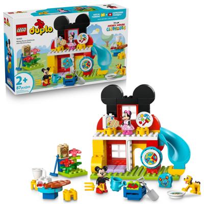 LEGO DUPLO Disney Mickey Mouse Clubhouse with Minnie & Pluto Building Toy - Fine Motor Skill Toy for Toddlers, Ages 2+ - Mickey Mouse Toy for Boys & G
