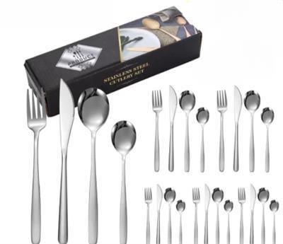 SpSp 24 Piece Stainless Steel Cutlery Set - Silver Stainless Steel Cutlery Set | Makro