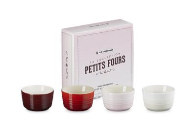 Stoneware Petits Fours Set of 4 Ramekins