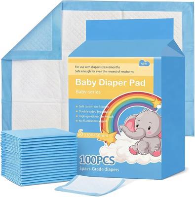 Topika Disposable Changing Pads, Baby Waterproof Underpads with Soft Non-Woven Surface, Absorbent Nappy Liners for Bed Pram Car Seat Travel Nursery, 3