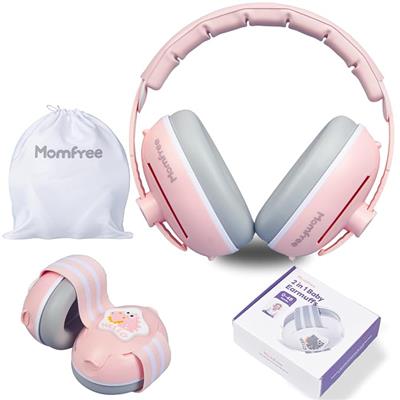 Amazon.com: Momfree 2-in-1 Baby Ear Muffs for Noise Reduction, Ear Protection Earmuffs & Adjustable Headband for Babies and Toddlers(0-48months), ANSI