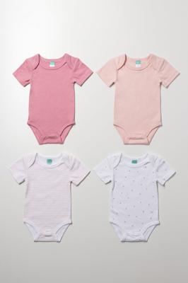 4 Pack Short Sleeve Vests Pink | Vests | Ackermans