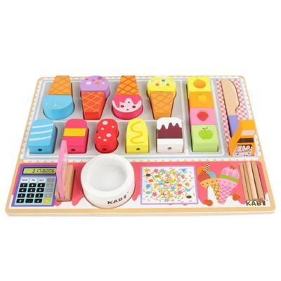 Simulation Pretend Play Ice Cream BBQ Cutting Cooking Set Wooden Toy For Kids Supermarket Cash Register Kitchen Toys Educational - Walmart.ca