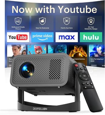 Amazon.com: 4K Smart Mini Projector for Home Theater, WiFi & Bluetooth, Native 1080P | Built-in Apps, Auto Keystone, WiFi 6, Bluetooth 5.4, 180° Rotat