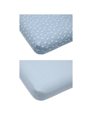 Anko 2 Pack Flannelette Cotton Fitted Cot Sheets - Geese and Stripe | Target Australia