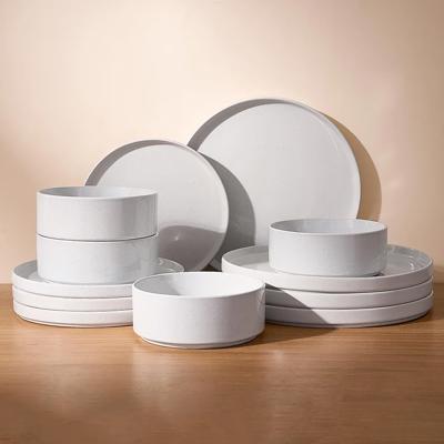 Famiware Dinnerware Sets, 12 Pieces Plates and Bowls Set, Dishes Set for 4, White : Amazon.co.za: Home & Kitchen