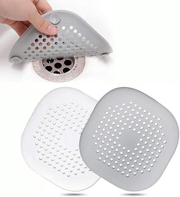 2 Pcs Silicone Drain Protector with Sucker, Sink Strainer Protector, Shower Drain Covers Hair Catcher, Strainer Plug Trap Filter for Bathroom, Bathtub