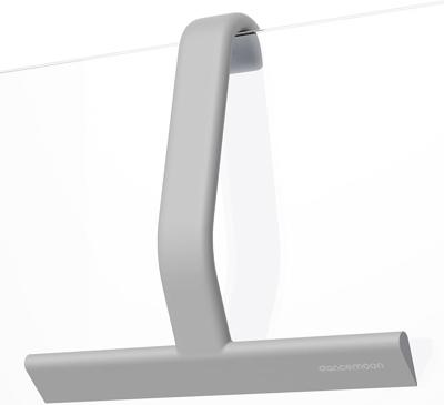 dancemoon JustHang Shower Squeegee with Built-in Hook, 25 cm, Black | Award-Winning Design, All-One-Piece Soft-Touch Silicone, for Shower Door, Bathro