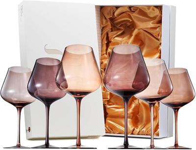 Amazon.com | Venus Wine Glass Sets, 20oz Glasses Set of 6 Melanin Brown Colored for Her, Mom, Wife, Girlfriend, Mama, Special Celebrations Color Drink