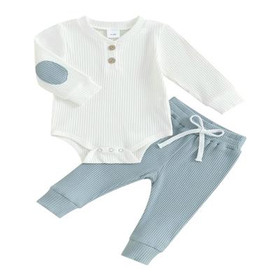 Baby Boys Pants Set Long Sleeve Contrast Color Romper with Pants - Walmart.ca