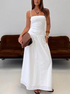 Erroll Knit Strapless Maxi Dress White | Princess Polly