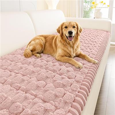 Amazon.com: Smiry Non Slip Couch Covers for Dogs, Scratch Resistant Pet Sofa Protector | Machine Washable Soft Fuzzy Thick Furniture Cover for Sofa Lo